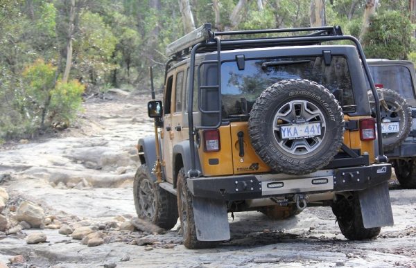 Jk Wrangler Roof Rack 4 doors with ladder (Mount to a steel bumper) - KS  Overland Evolution | Off Road Accesories